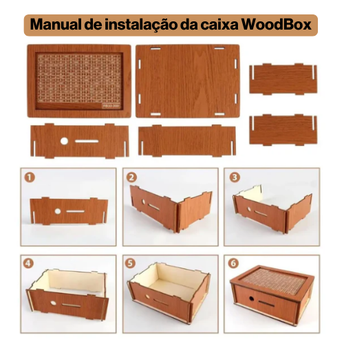 WoodBox Decorativo - Guarde dinheiro usando o método japonês